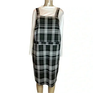 Coco & Shay Size 2X Plus Size Plaid Dress & White Long Sleeve Top. New With Tags